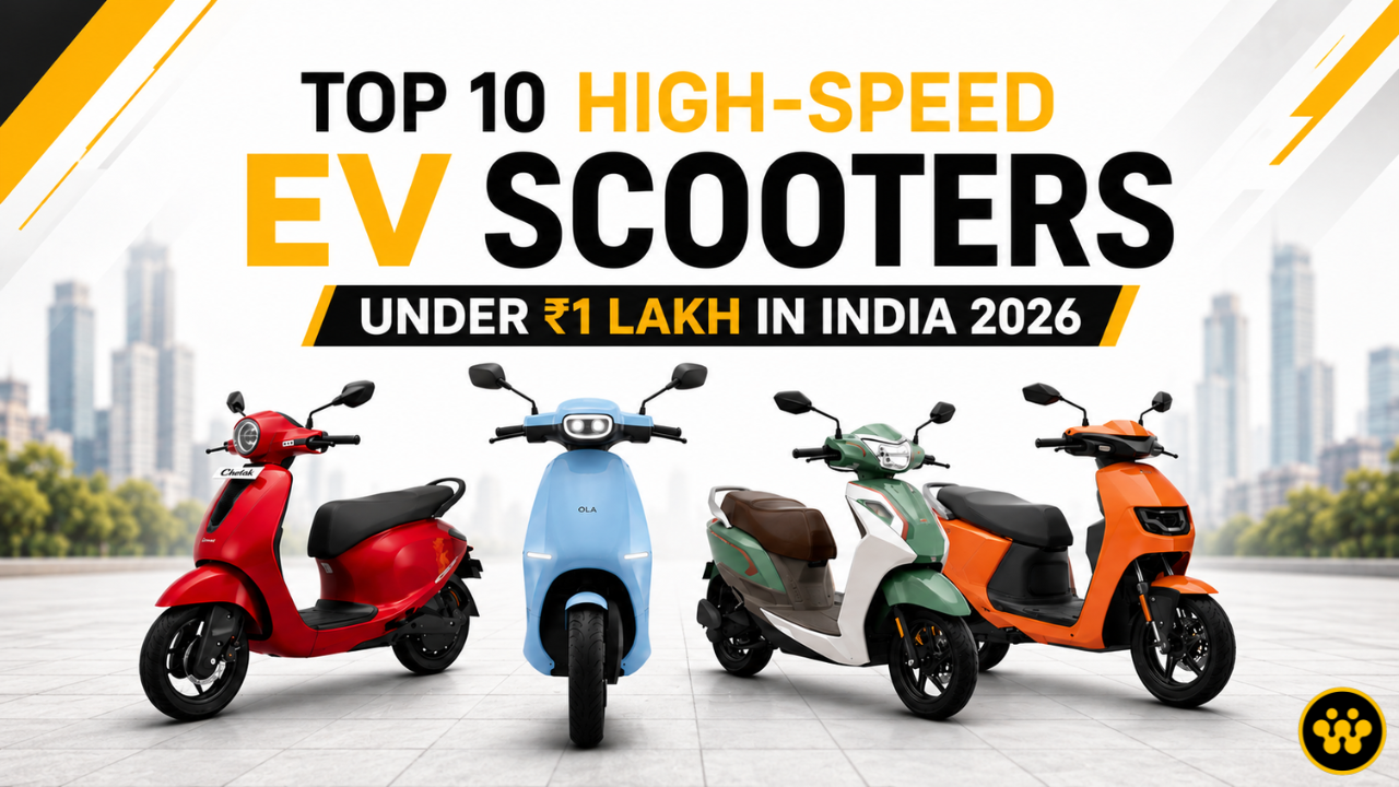 Top 10 High-Speed Electric Scooters Under ₹1 Lakh in 2026: Speed, Range, and Real-World Specs Revealed