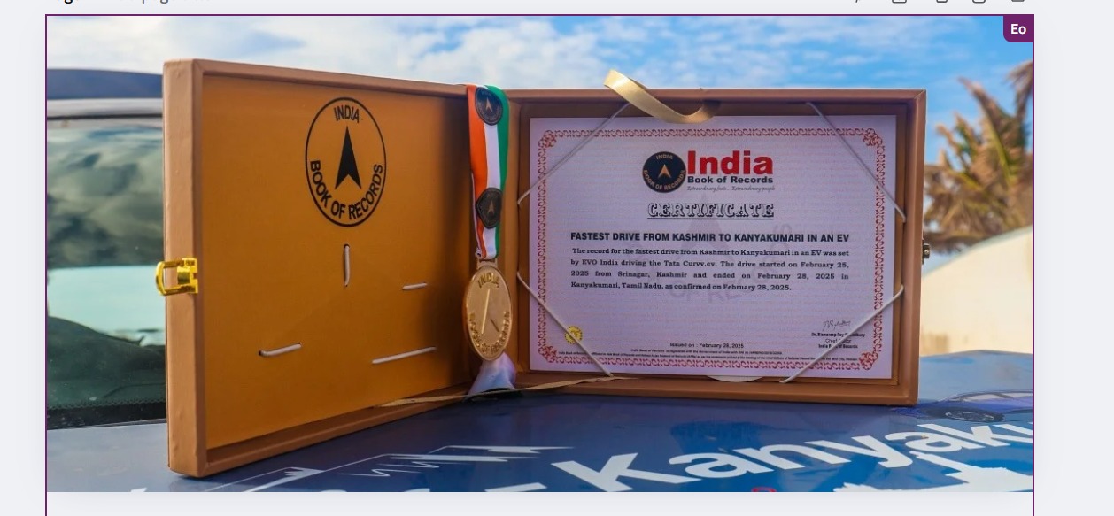 Curvv.ev Breaks Records: Kashmir to Kanyakumari in 76 Hours ﻿