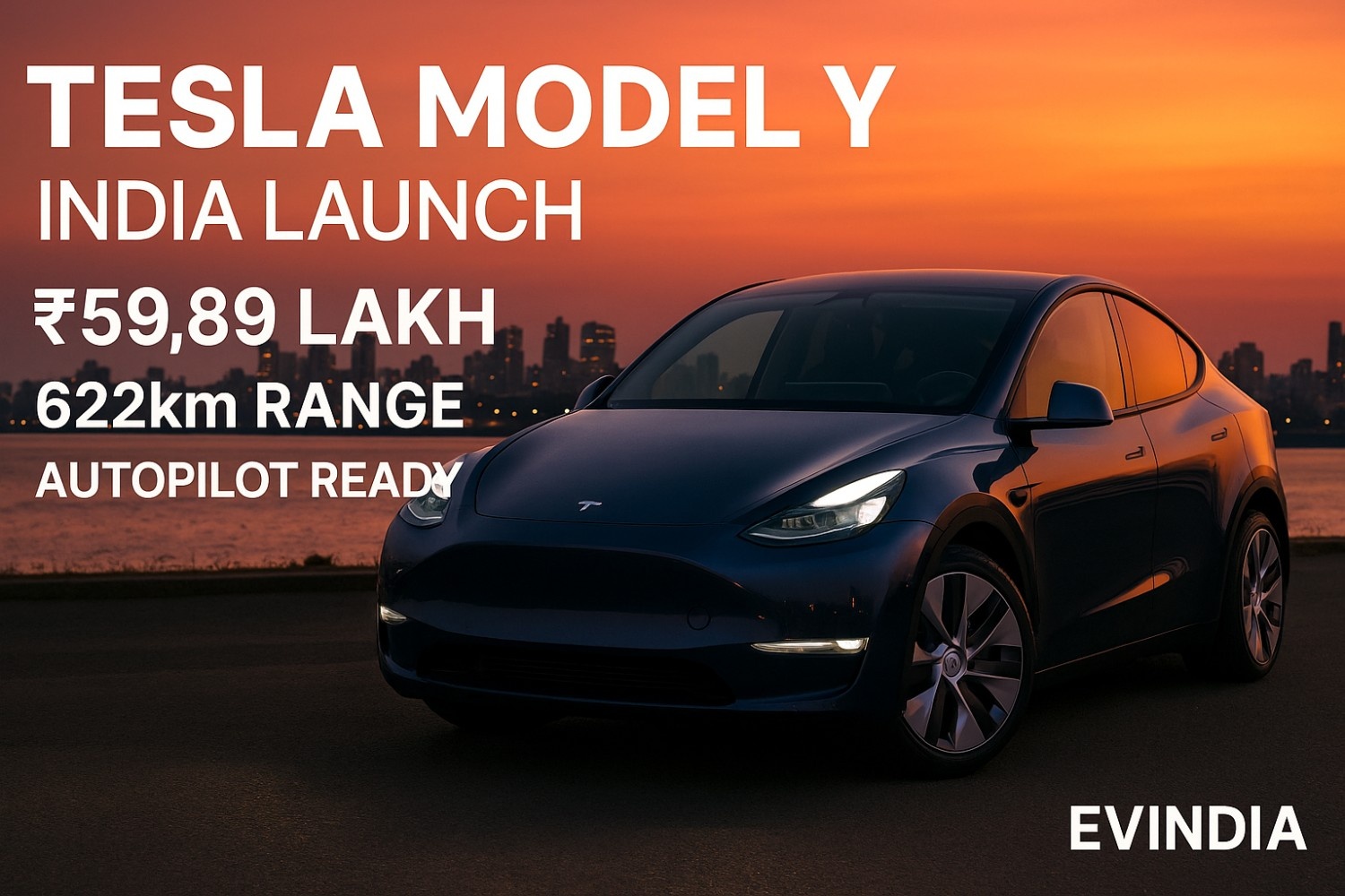 Tesla Model Y Launched in India at ₹59.89 Lakh! 622km Range, Autopilot, and First Showroom in Mumbai