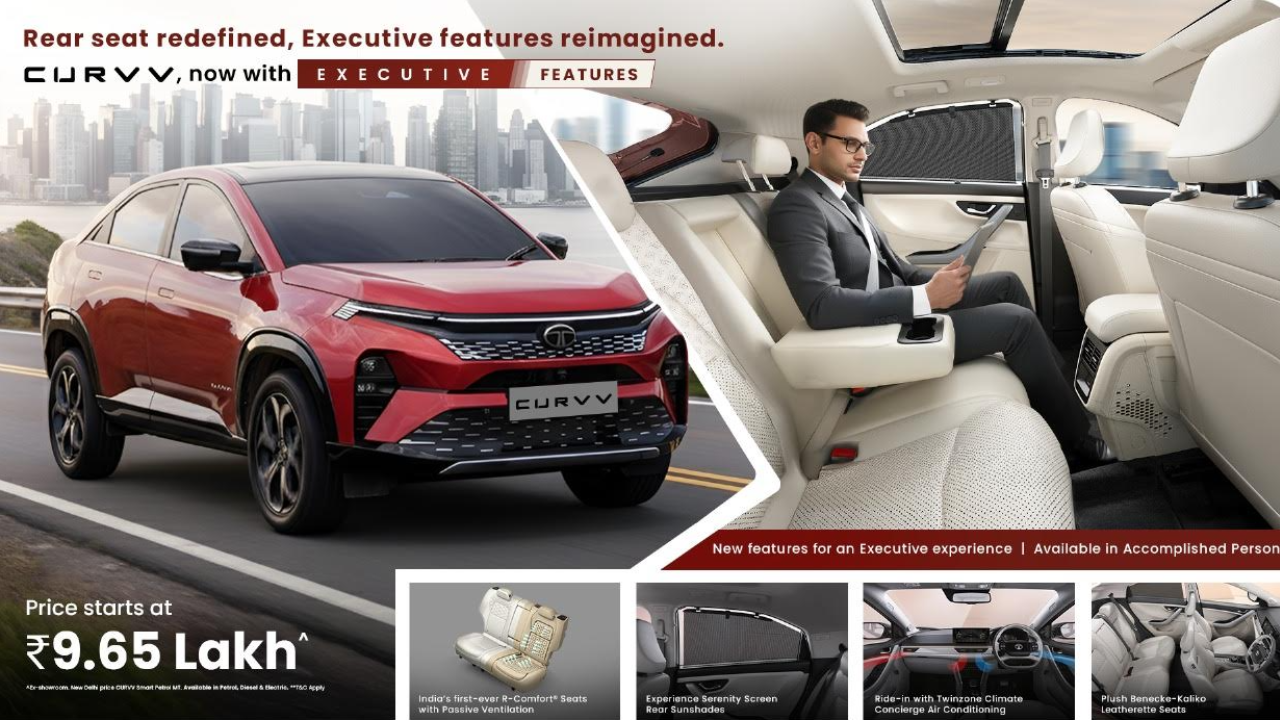 Tata Curvv Gets Premium ‘Executive’ Update; Focus Shifts to Rear Seat Comfort