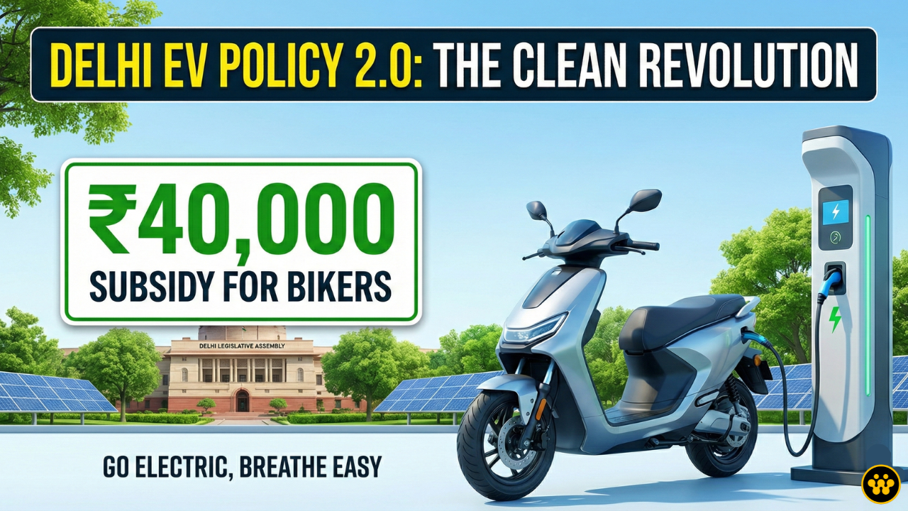 Delhi New EV Policy 2026: ₹40k Subsidy for Two-Wheelers Proposed | EVINDIA