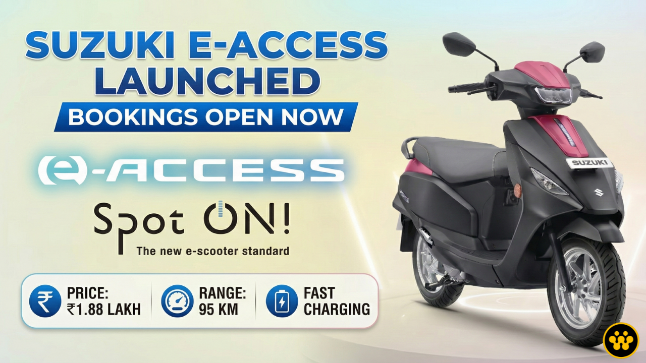 Suzuki e-Access Launched in India: Price, Range, and Specs of Suzuki’s First Electric Scooter
