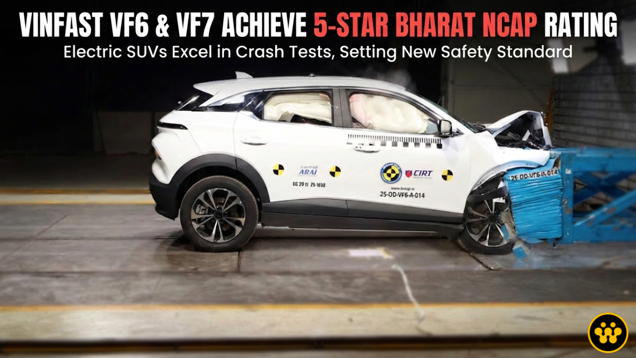 VinFast VF6 and VF7 Ace Bharat NCAP with 5 Star Safety Ratings
