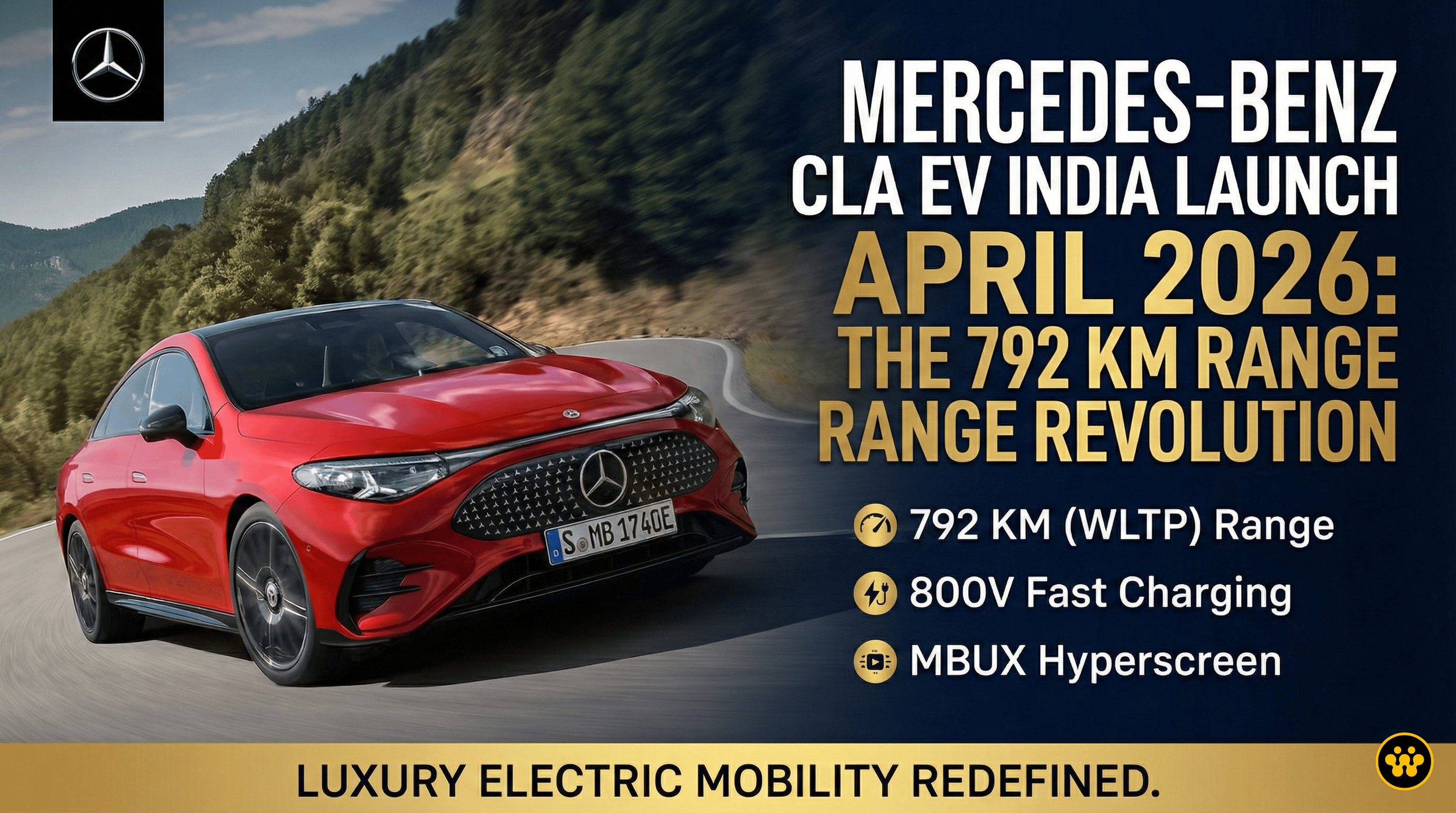 Mercedes-Benz CLA EV India Launch Confirmed for April 2026: Offers Massive 792 KM Range
