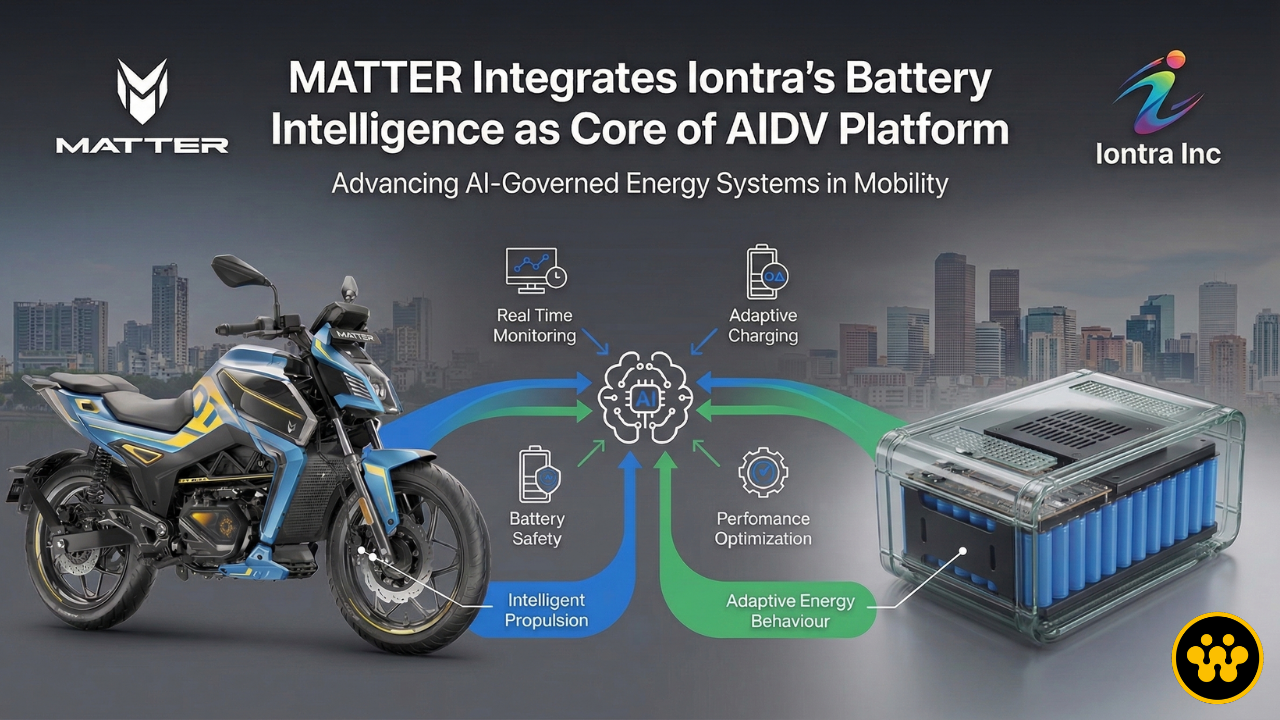 MATTER Partners with Iontra to Launch India’s First AI-Governed Battery Intelligence for EVs