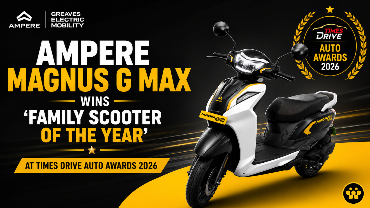 Ampere Magnus G Max Wins ‘Family Scooter of the Year’ at Times Drive Auto Awards 2026