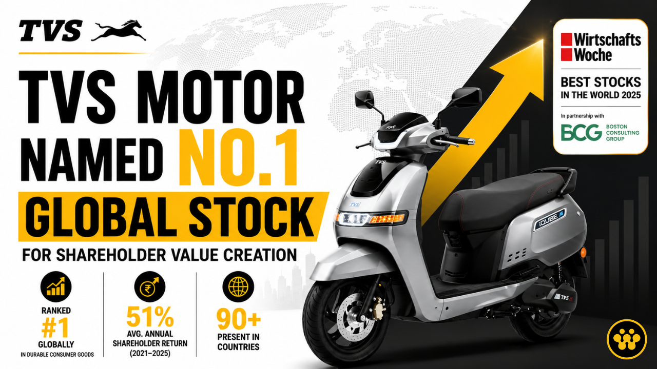 TVS Motor Company Named No. 1 Global Stock for Shareholder Value Creation