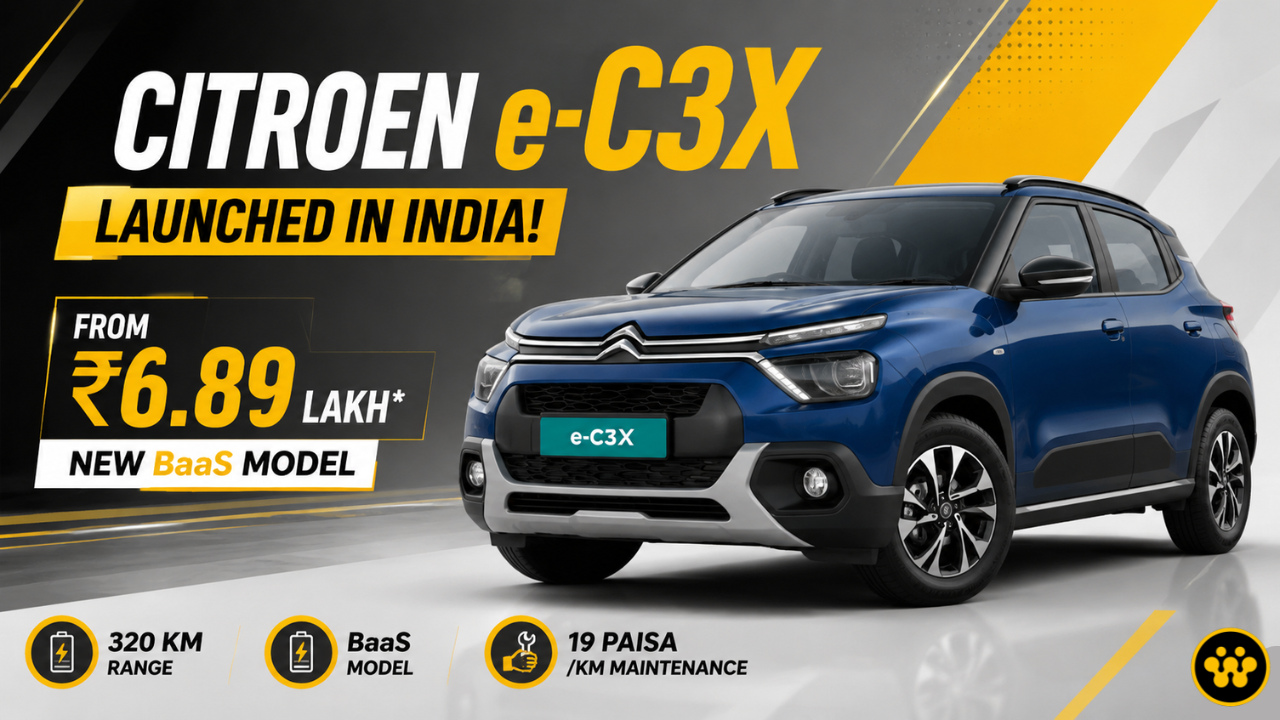 Citroen e-C3X Launched in India: New BaaS Model, Features, and Price