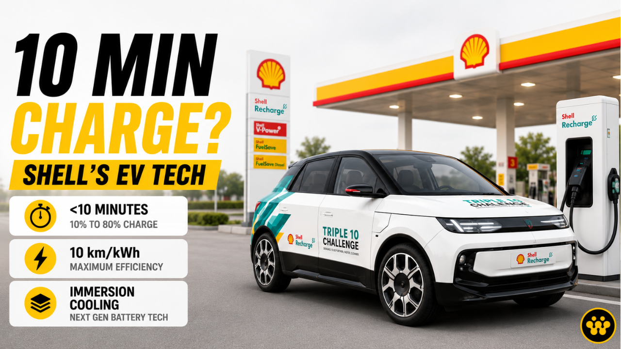 Shell Unveils 'Triple 10' EV Concept: Is Immersion Cooling the Future of Fast Charging?