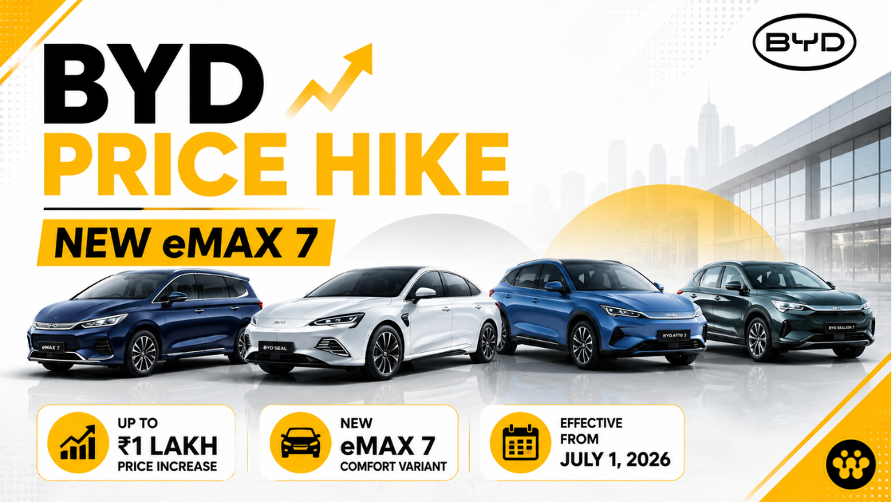 BYD India Announces Price Revision and New eMAX 7 Comfort Variant for July 2026