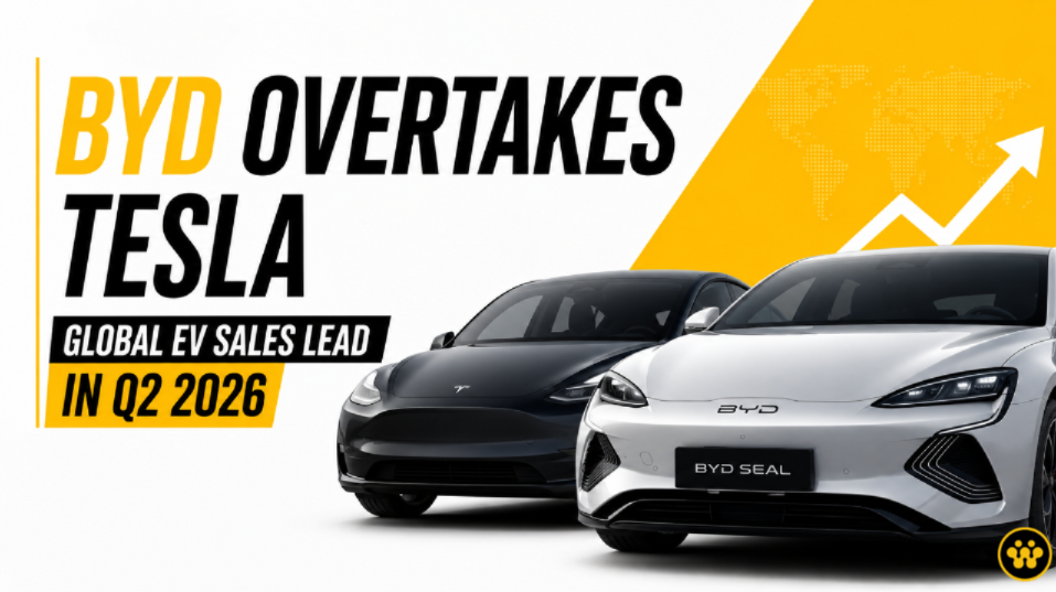 Global EV Market Shift: BYD Reclaims Top Spot from Tesla in Q2 2026