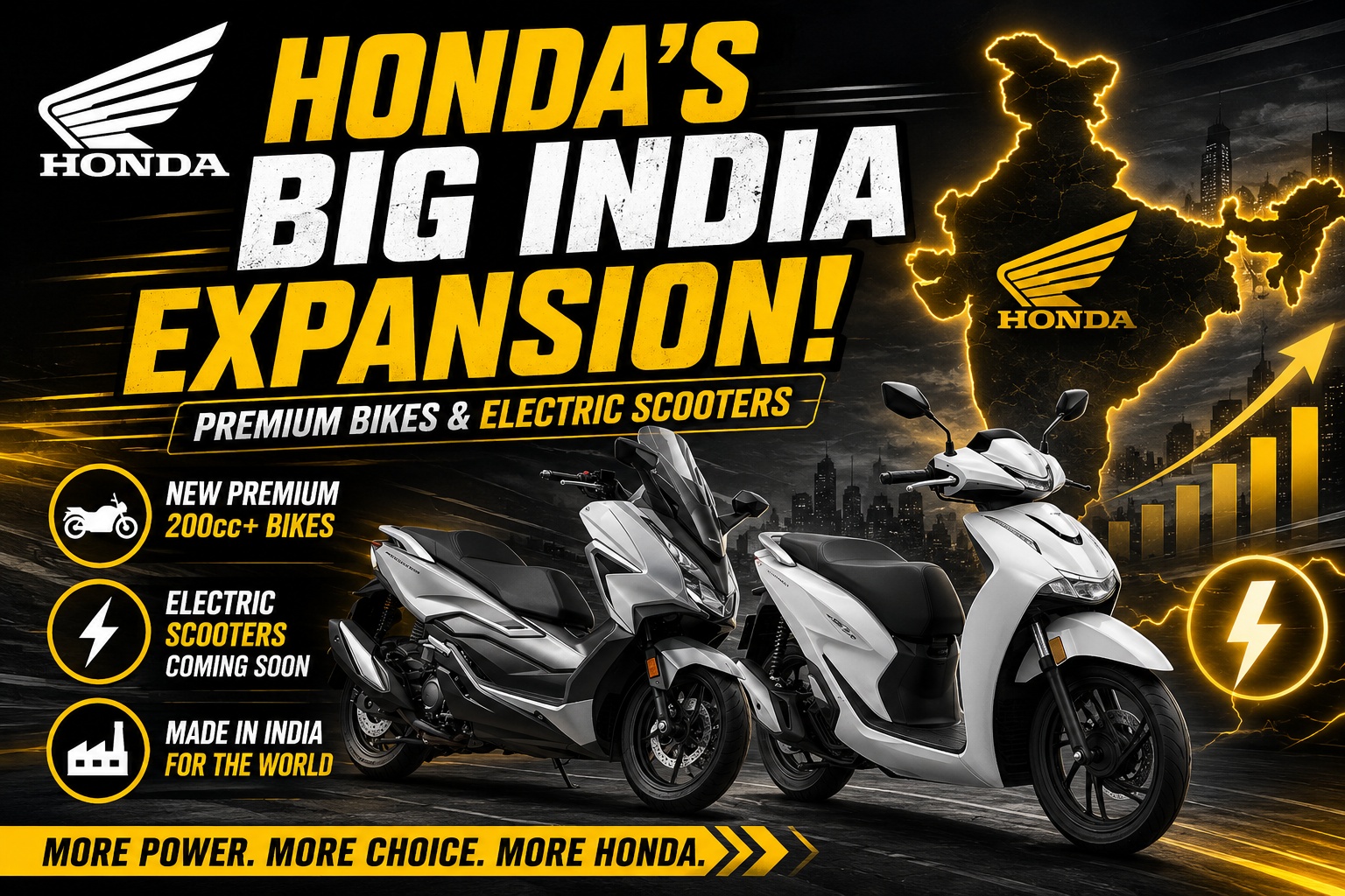 Honda Gears Up for Massive India Expansion: Premium Bikes and Electric Scooters on the Horizon
