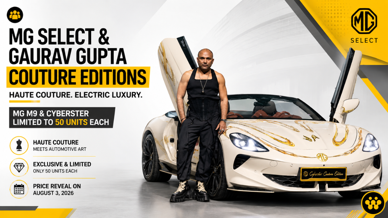 MG SELECT and Gaurav Gupta Bring Haute Couture to the Road with Limited-Edition M9 and Cyberster
