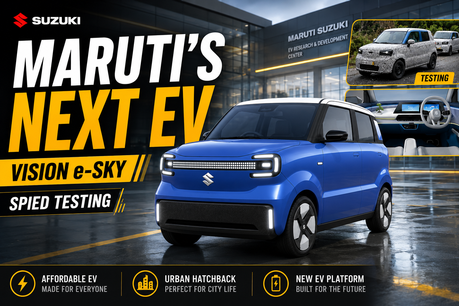Maruti Suzuki's New Affordable Electric Hatchback Spotted Testing: What We Know So Far