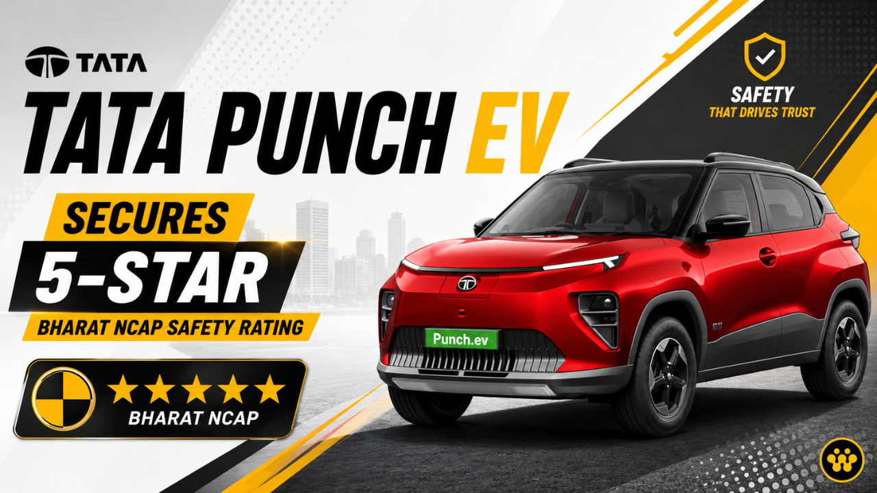 2026 Tata Punch EV Secures 5-Star Bharat NCAP Safety Rating