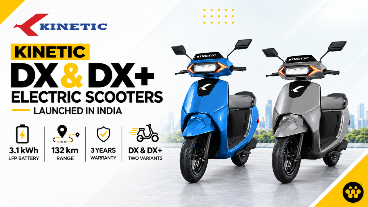 Kinetic DX and DX+ Electric Scooters Launched with 3.1 kWh LFP Battery and 132 km Range