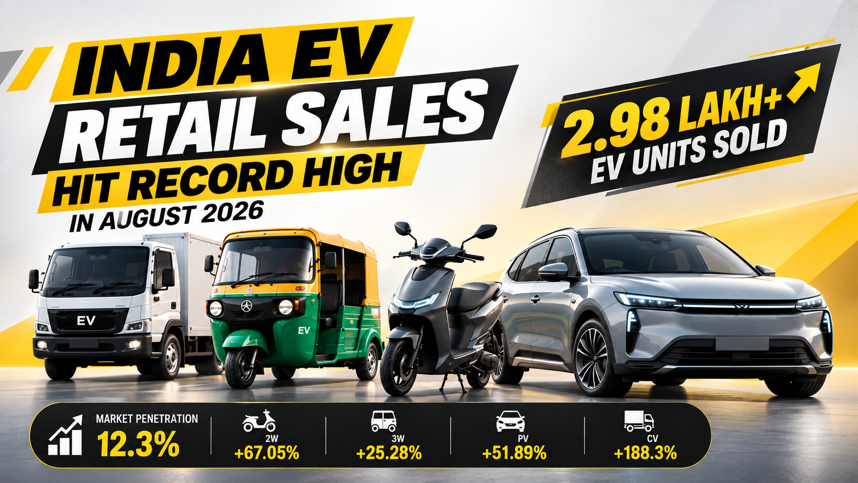India EV Retail Sales Hit Record High in August 2026