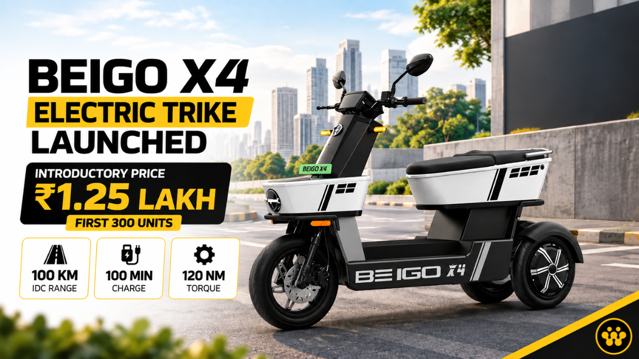 iGowise BeiGO X4 Electric Trike Launched in India at Introductory Price of ₹1.25 Lakh